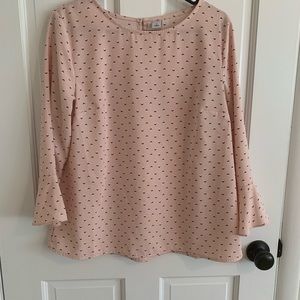 Old Navy blush pink long sleeve blouse MED